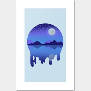 Melting Moonscape Posters and Art